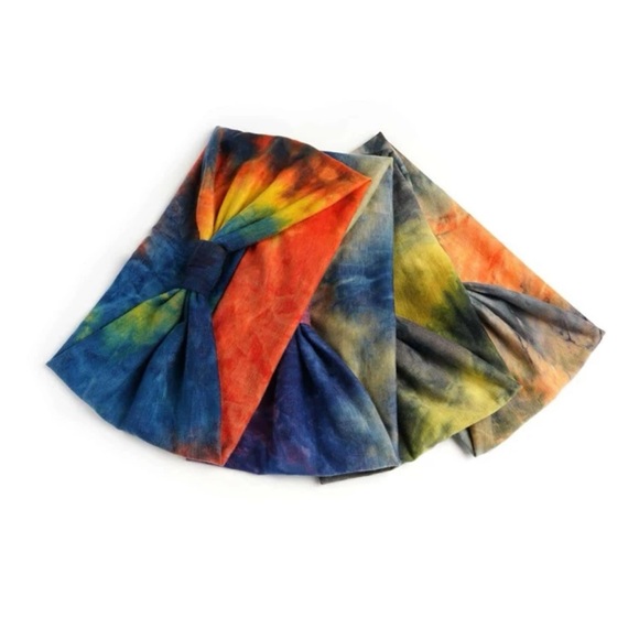 Women Tie Dye Fashion Wide Hair Band For Daily Life - Picture 5 of 7